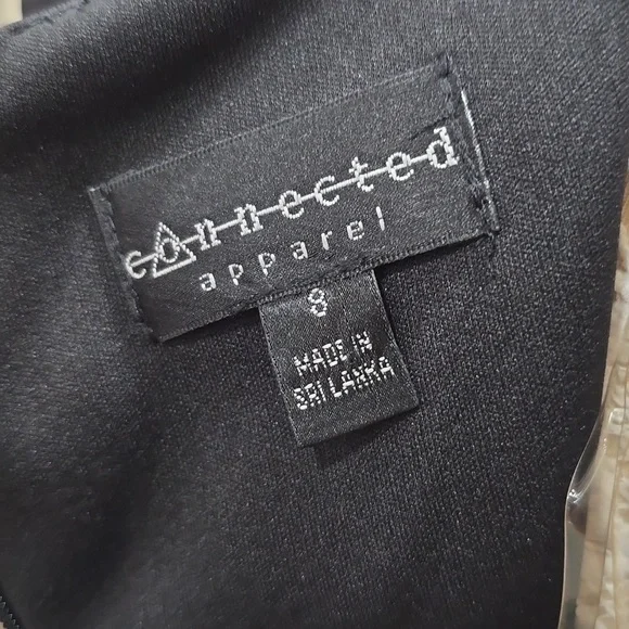 Black Illusion Lace Cocktail Dress sz 8 Connected Apparel NWT Retail $80.00 - Picture 8 of 10